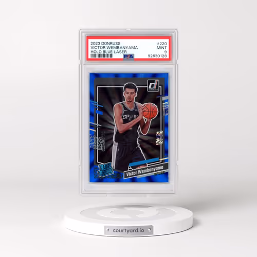 2023 Panini Donruss #220 Victor Wembanyama - Holo Blue Laser (PSA 9 MINT)