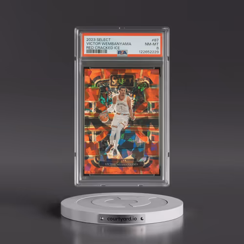 2023 Panini Select #87 Victor Wembanyama - Red Cracked Ice (PSA 8 NM-MT)