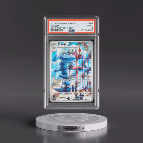 2023 Pokémon Par EN-Paradox Rift #208 Steelix - Illustration Rare (PSA 9 MINT)