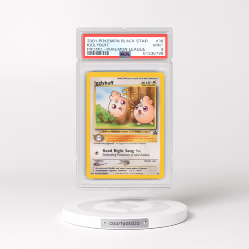 1999 Black Star Promos #36 Igglybuff - Pokémon League (PSA 9 MINT)