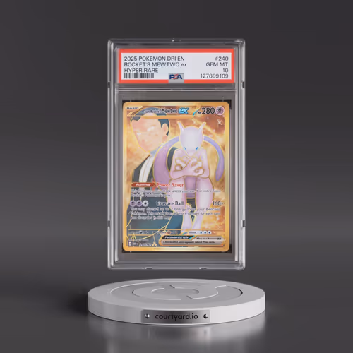 2025 Pokémon Dri EN-Destined Rivals #240 Team Rocket's Mewtwo EX - Holo Hyper Rare (PSA 10 GEM MINT)