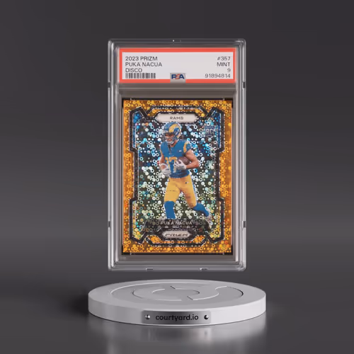 2023 Panini Prizm #357 Puka Nacua - Disco Prizm (PSA 9 MINT)