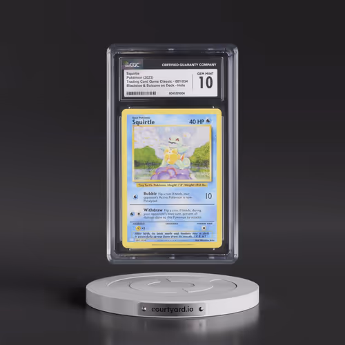 2023 Pokémon Clb-Trading Card Game Classic Blastoise & Suicune EX Deck #001 Squirtle (CGC 10 GEM MIN