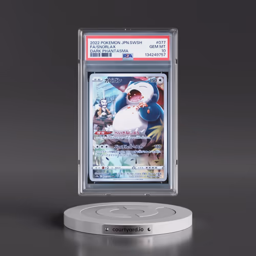 2022 Pokémon Sword & Shield Dark Phantasma #077 Snorlax - Full Art (PSA 10 GEM MINT)