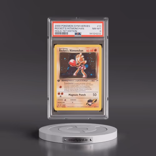 2000 Pokémon Gym Heroes #11 Rocket's Hitmonchan - 1st Edition Holo (PSA 8 NM-MT)