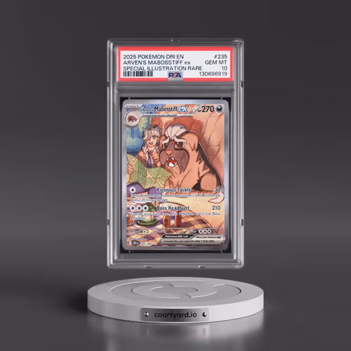 2025 Pokémon Dri EN-Destined Rivals #235 Arven's Mabosstiff EX - Holo Special Illustration Rare (PSA