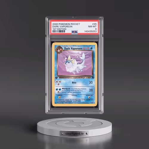 2000 Pokémon Rocket #45 Dark Vaporeon - 1st Edition (PSA 8 NM-MT)