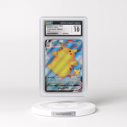 2021 Celebrations #009/025 Surfing Pikachu VMAX - Holo (CGC 10 GEM MINT)