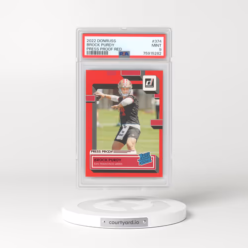 2022 Panini Donruss #374 Brock Purdy - Press Proof Red (PSA 9 MINT)