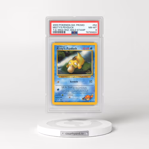 2000 Pokémon Game Promo #54 Misty's Psyduck - Top Deck Magazine w/Wizards Gold Stamp (PSA 8 NM-MT)