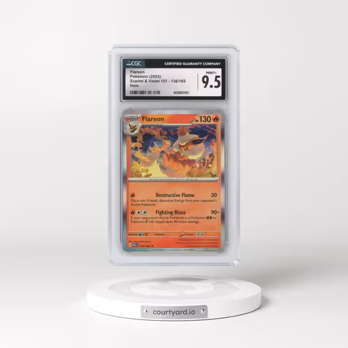 2023 Scarlet & Violet 151 - MEW EN #136/165 Flareon - Holo (CGC 9.5 MINT+)
