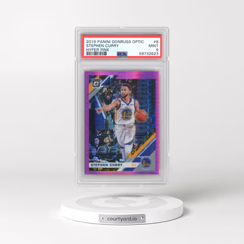 2019 Panini Donruss Optic #8 Stephen Curry - Hyper Pink (PSA 9 MINT)