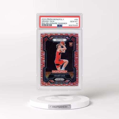 2023 Panini Prizm Monopoly #84 Gradey Dick - Red Millionaire Shimmer (PSA 10 GEM MINT)
