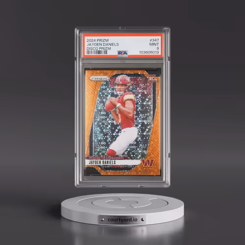 2024 Panini Prizm #347 Jayden Daniels - Disco Prizm (PSA 9 MINT)