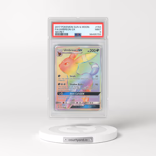 2017 Pokémon Sun & Moon #154 Umbreon GX - Holo Full Art Secret (PSA 9 MINT)