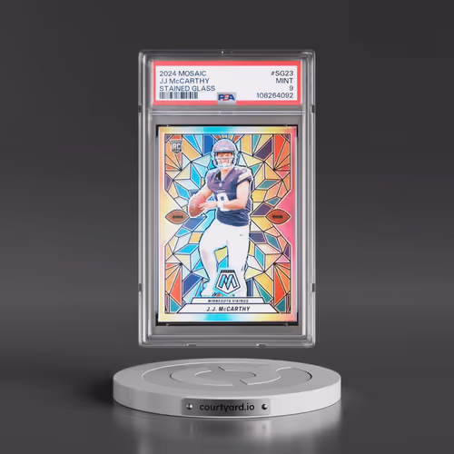 2024 Panini Mosaic Stained Glass #SG23 JJ McCarthy (PSA 9 MINT)