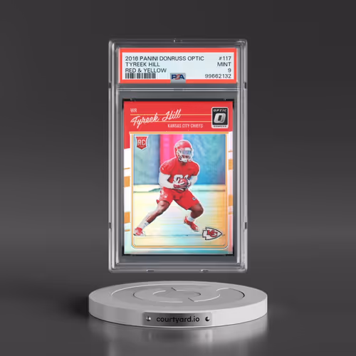 2016 Panini Donruss Optic #117 Tyreek Hill - Red & Yellow (PSA 9 MINT)