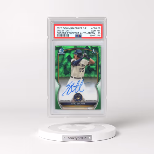 2023 Bowman Draft Sapphire Edition Chrome Prospect Autographs #CDAEB Eric Bitonti - Green (PSA 10 GE