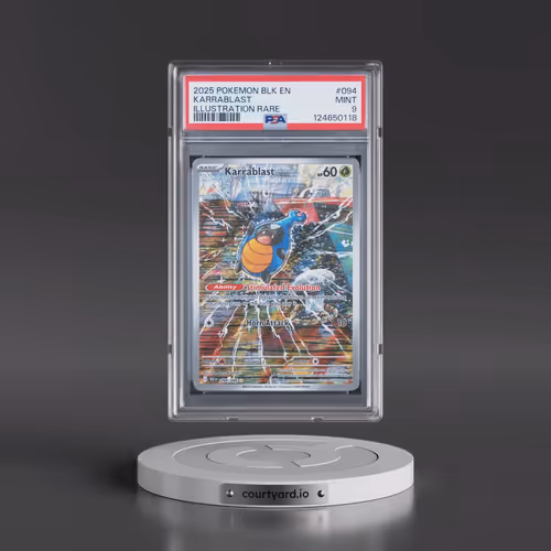 2025 Pokémon Blk EN-Black Bolt #094 Karrablast - Illustration Rare (PSA 9 MINT)