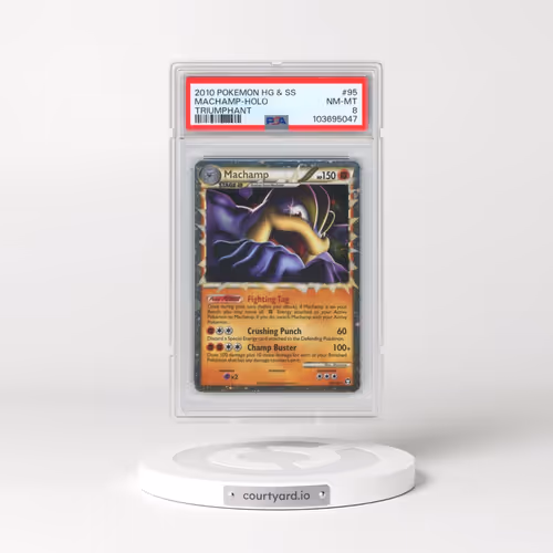 2010 Pokémon Heartgold & Soulsilver Triumphant #95 Machamp - Holo (PSA 8 NM-MT)