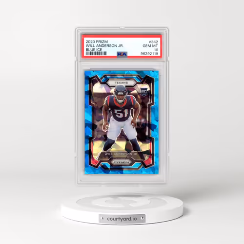 2023 Panini Prizm #342 Will Anderson Jr. - Blue Ice (PSA 10 GEM MINT)