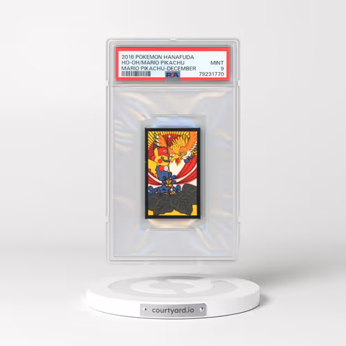 2016 Pokémon Hanafuda Mario Pikachu HO-Oh/Mario Pikachu - December (PSA 9 MINT)