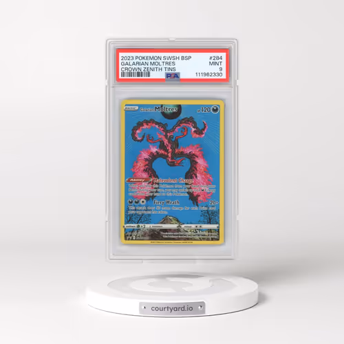 2023 Pokémon Swsh Black Star Promo #284 Galarian Moltres - Crown Zenith Tins (PSA 9 MINT)