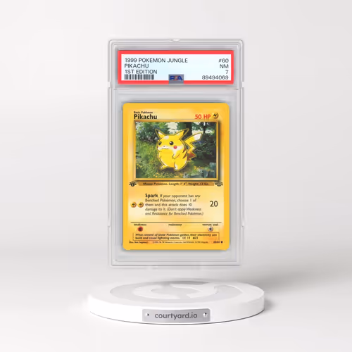 1999 Pokémon Jungle #60 Pikachu - 1st Edition (PSA 7 NM)