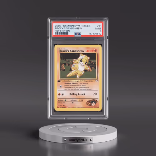 2000 Pokémon Gym Heroes #71 Brock's Sandshrew - 1st Edition (PSA 9 MINT)