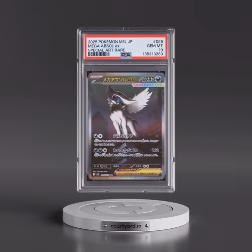 2025 Pokémon M1l-Mega Brave #089 Mega Absol EX - Holo Special Art Rare (PSA 10 GEM MINT)