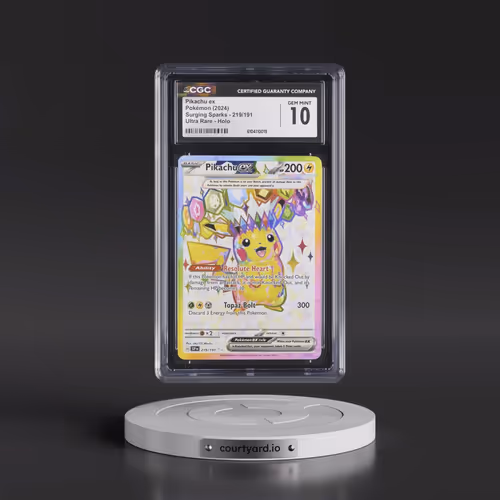 2024 Surging Sparks - SSP EN #219/191 Pikachu ex - Ultra Rare Holo (CGC 10 GEM MINT)
