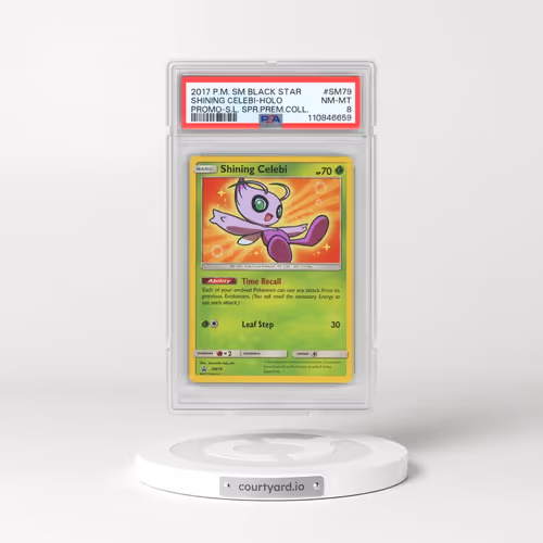 2017 Pokémon SM Black Star Promo #SM79 Shining Celebi - Holo Holo Shining Legends Super Premium Collection (PSA 8 NM-MT)