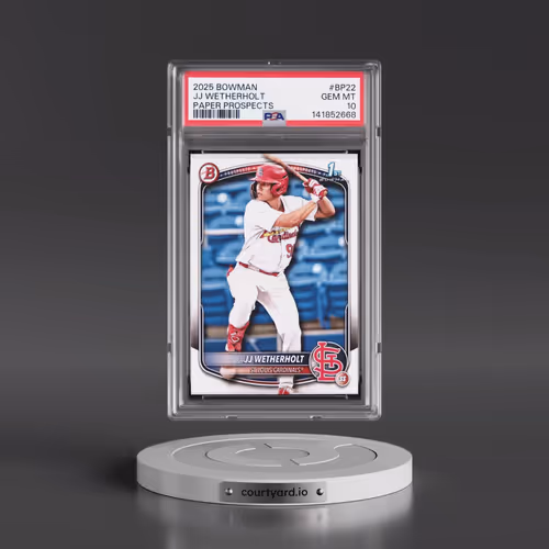 2025 Bowman Paper Prospects #BP22 JJ Wetherholt (PSA 10 GEM MINT)