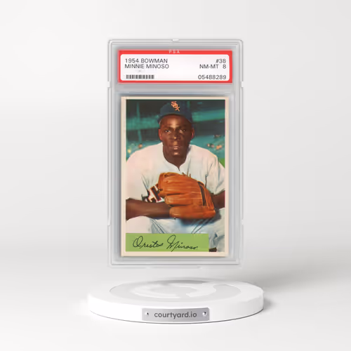 1954 Bowman #38 Minnie Minoso - .895/.961 Field Avg. (PSA 8 NM-MT)
