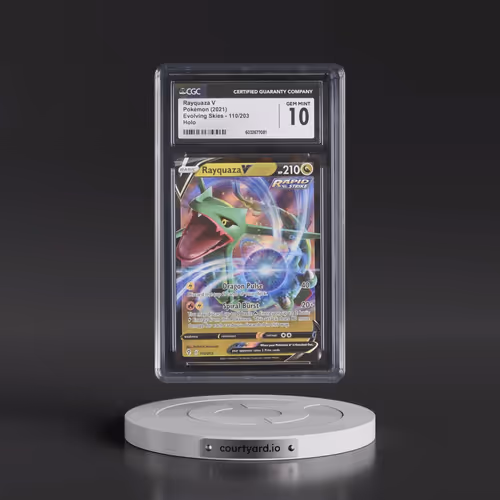 2021 Evolving Skies #110/203 Rayquaza V - Holo (CGC 10 GEM MINT)
