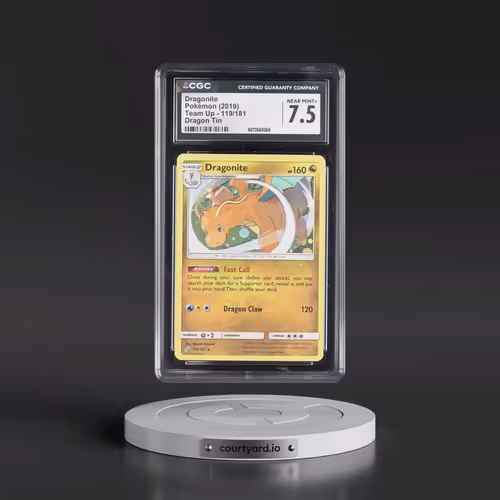 2019 Pokémon Sun & Moon Team Up #119 Dragonite - Holo Cosmos (CGC 7.5 NM+)