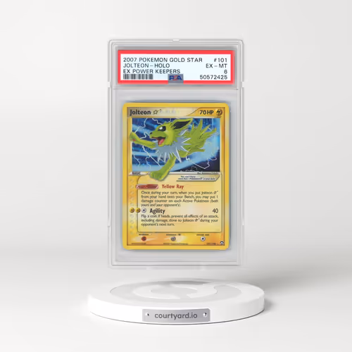 2007 Pokémon EX Power Keepers #101 Jolteon - Holo Gold Star (PSA 6 EX-MT)