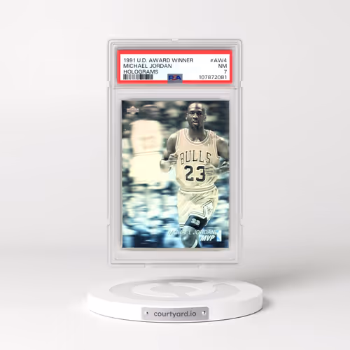 1991 Upper Deck Award Winner Hologram #AW4 Michael Jordan (PSA 7 NM)