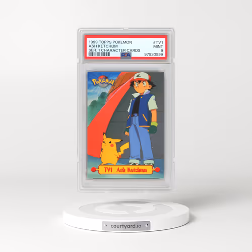 1999 Topps Pokémon Series 1 Character Cards #TV1 Ash Ketchum (PSA 9 MINT)