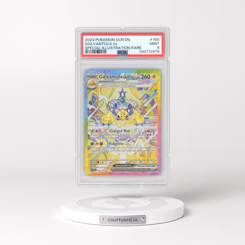 2024 Pokémon Scr EN-Stellar Crown #168 Galvantula EX - Holo Special Illustration Rare (PSA 9 MINT)