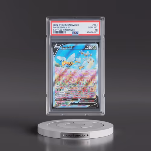 2022 Pokémon Sword & Shield Astral Radiance #161 Beedrill V - Holo Full Art (PSA 10 GEM MINT)