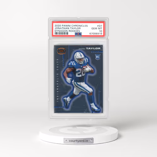 2020 Panini Chronicles Dynagon Rookies #D7 Jonathan Taylor (PSA 10 GEM MINT)