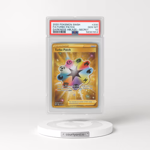 2020 Pokémon Sword & Shield Darkness Ablaze #200 Turbo Patch - Full Art Secret (PSA 10 GEM MINT)