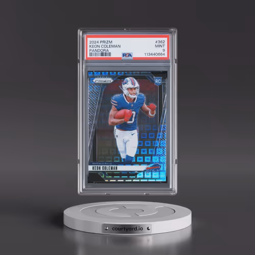 2024 Panini Prizm #362 Keon Coleman - Pandora (PSA 9 MINT)