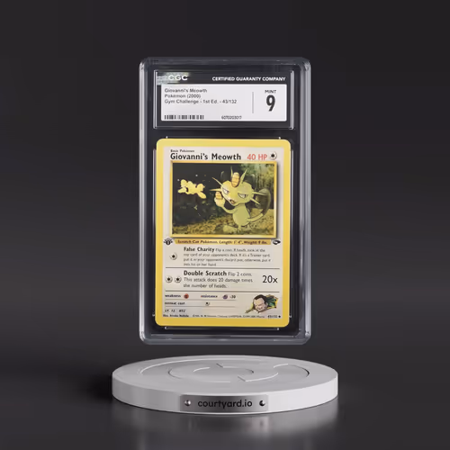 2000 Gym Challenge #43/132 Giovanni's Meowth - 1st Edition 1st Edition (CGC 9 MINT)