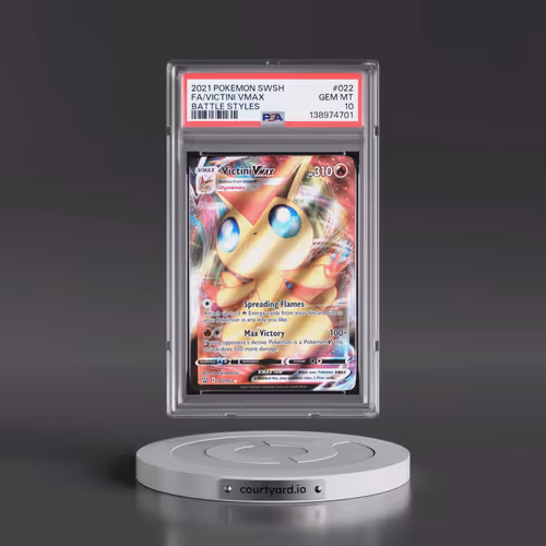 2021 Pokémon Sword & Shield Battle Styles #022 Victini Vmax - Full Art (PSA 10 GEM MINT)