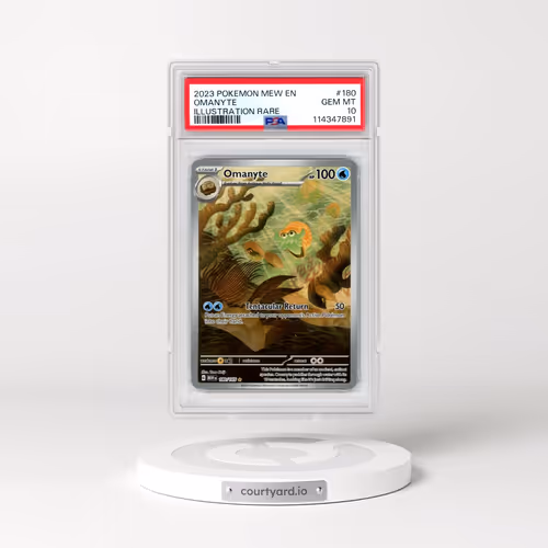 2023 Pokémon Mew EN-151 #180 Omanyte - Illustration Rare (PSA 10 GEM MINT)