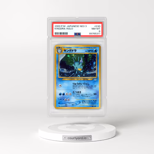 2000 Pokémon Neo 3 #230 Kingdra - Holo (PSA 8 NM-MT)
