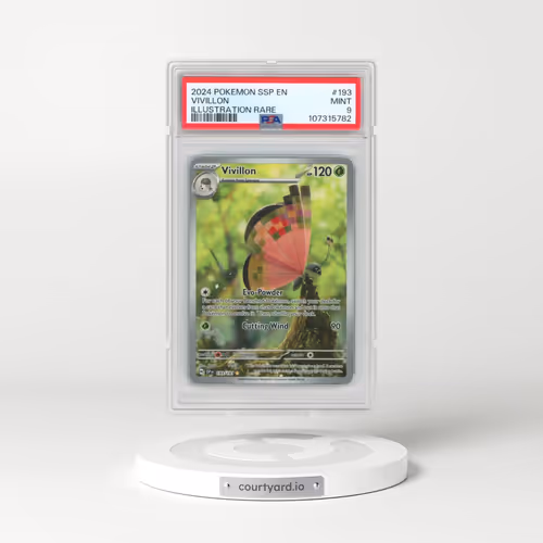 2024 Pokémon Ssp EN-Surging Sparks #193 Vivillon - Illustration Rare (PSA 9 MINT)