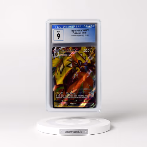 2021 Pokémon Sword & Shield Battle Styles #051 Tapu Koko Vmax - Full Art (CGC 9 MINT)